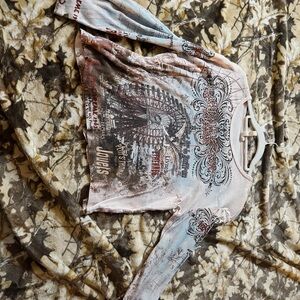 Spiritual Gangster Multicolor Graphic Long Sleeve Tee